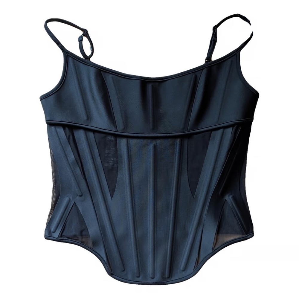 Mugler H&M black corset top US size 4/UK size 8/FR size 36
